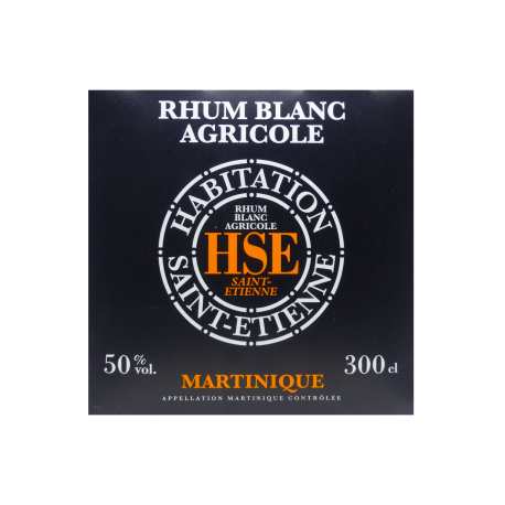 Rhum HSE Blanc 55 % cubi, Rhum Agricole AOC Martinique - Rhum blanc 