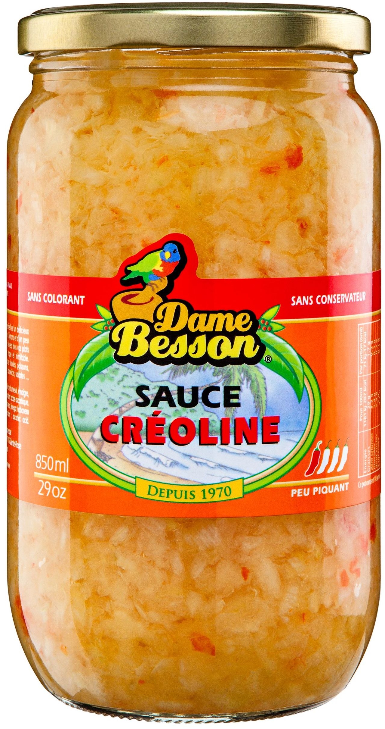 Sauce Créoline Douce Dame Besson - Évasion exotique