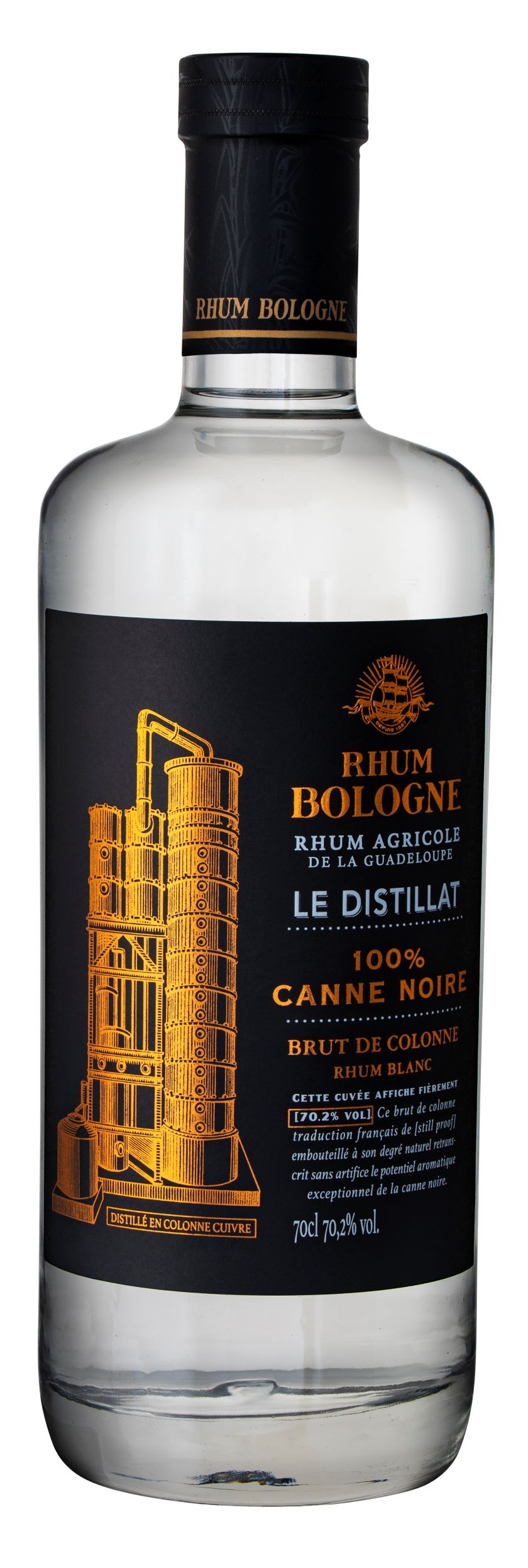 Rhum Agricole BOLOGNE Rhum Blanc Le Distillat Brut de Colonne 70,2° -  Christian de Montaguère