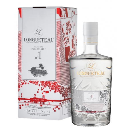 Longueteau Rhum Blanc Canne Rouge parcelle N° 1 2021 55° Guadeloupe