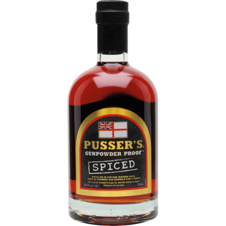 Pusser's Rhum Epicé Gunpowder Proof Spiced 54,5° 70cl Caraïbes