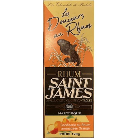 Les Chocolats de Balata Saint James Douceurs au Rhum Orange (Façon Liqueur Shrubb) 120g