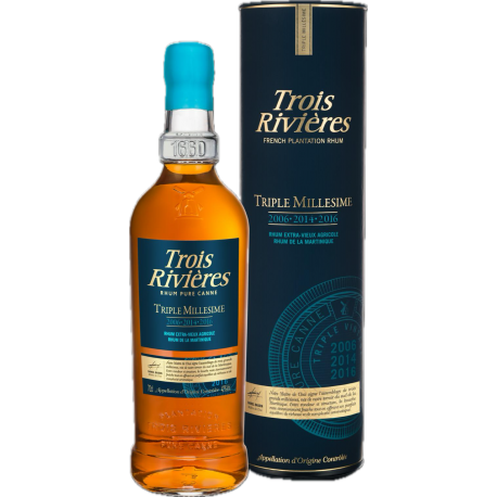 Trois Rivières Rhum Vieux Triple Millésime 2006-2014-2016 42° 70cl étui Martinique