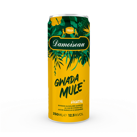 Damoiseau Cocktail Gwada Mule 12,5° 250ml (Cannette) Guadeloupe