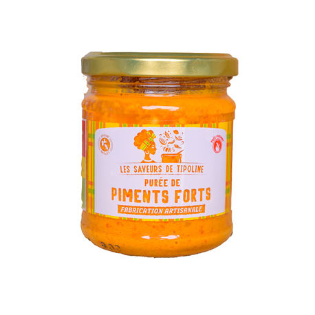 Les Saveurs de Tipoline Purée de Piments Forts Rouges 185g