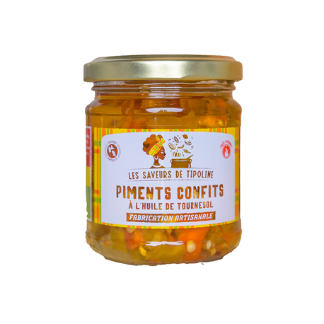 Les Saveurs de Tipoline Piments Confits à l'Huile 185g